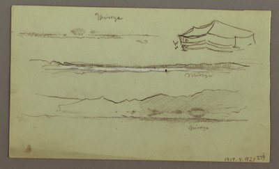 Studi di figure su asini e asini da Frederic Edwin Church